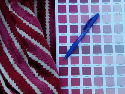 Scalamandre La Foltiere Carnation Cut Velvet Red Pink Old World Weavers MSRP USD 284/y
