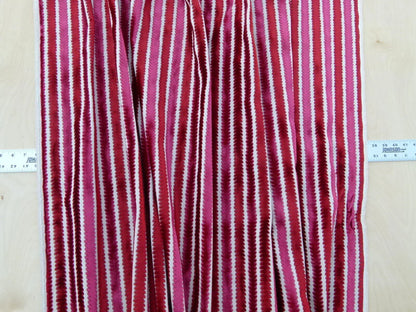 Scalamandre La Foltiere Carnation Cut Velvet Red Pink Old World Weavers MSRP USD 284/y