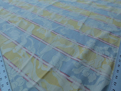 Scalamandre Damasko Rigato Damask Stripe Magnolia  Grey Gold Old World Weavers Fonthill MSRP USD 164/Y