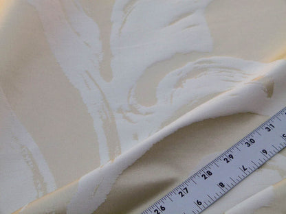 Scalamandre Duquette Meringue Off White Beige Old World Weavers Robust Silk Viscose Swirl Wave MSRP USD 284/y