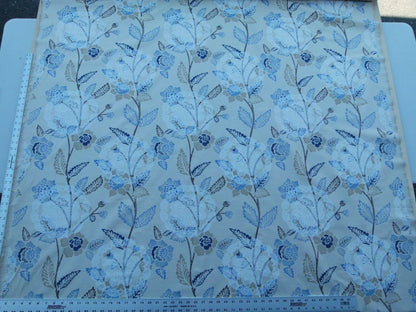 Scalamandre Chester Square Fh Blue Multi Printed Cotton Old World Weavers MSRP USD 190/Y