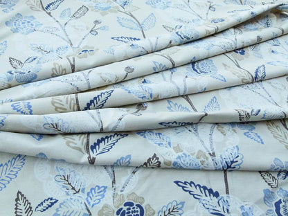 Scalamandre Chester Square Fh Blue Multi Printed Cotton Old World Weavers MSRP USD 190/Y