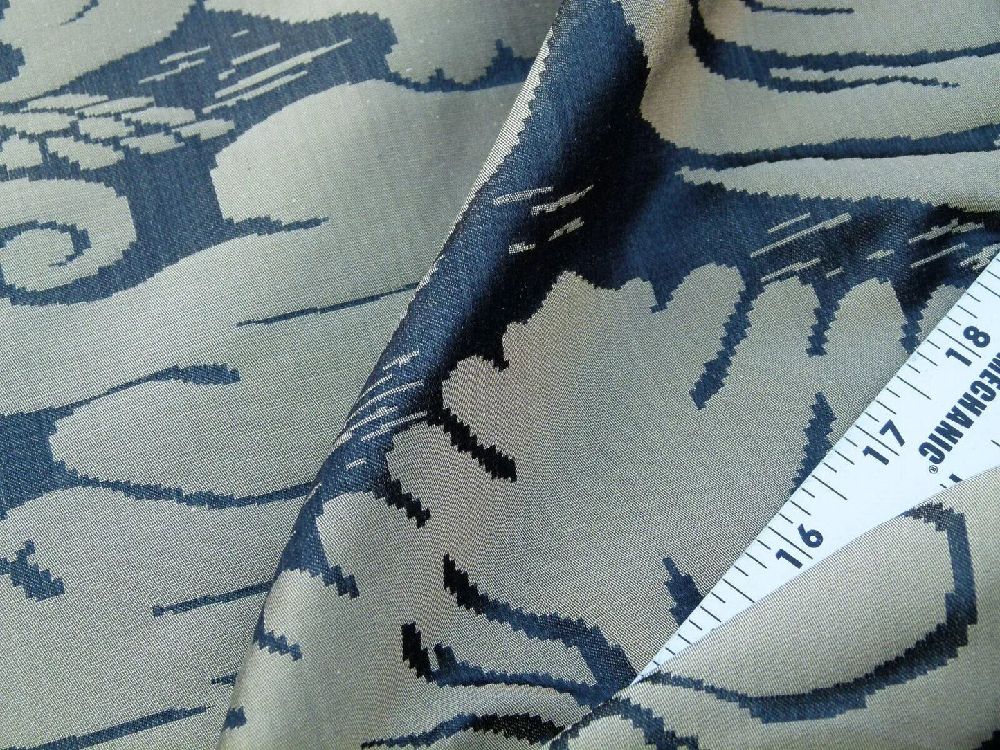 Scalamandre Orvieto In Black Gold Classic Renaissance 100% Silk Damask Old World WeaversMSRP USD 372/y