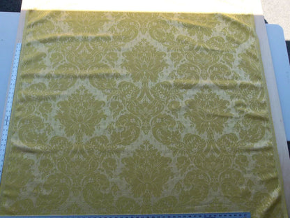 Scalamandre Dover Damask Gold Classic Damask Cotton Linen Renaissance Old World Weavers MSRP USD 292/Y
