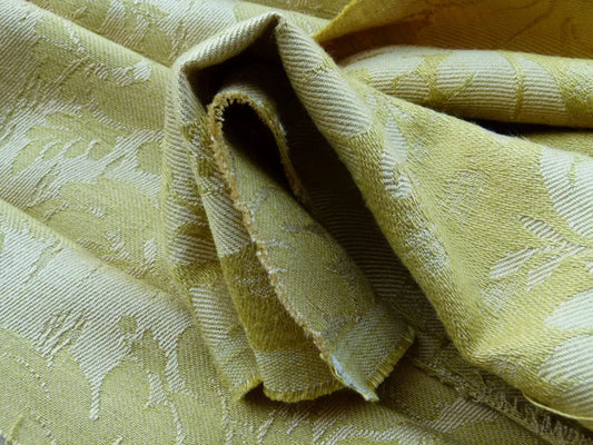 Scalamandre Dover Damask Gold Classic Damask Cotton Linen Renaissance Old World Weavers MSRP USD 292/Y
