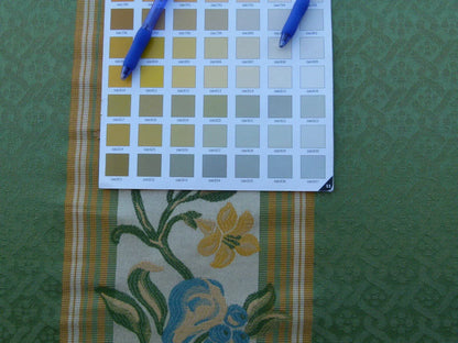 Scalamandre Salerno Green Grey Watkins Floral Pomegranate Pear Rose Stripe MSRP USD 152/Y