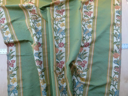 Scalamandre Salerno Green Grey Watkins Floral Pomegranate Pear Rose Stripe MSRP USD 152/Y