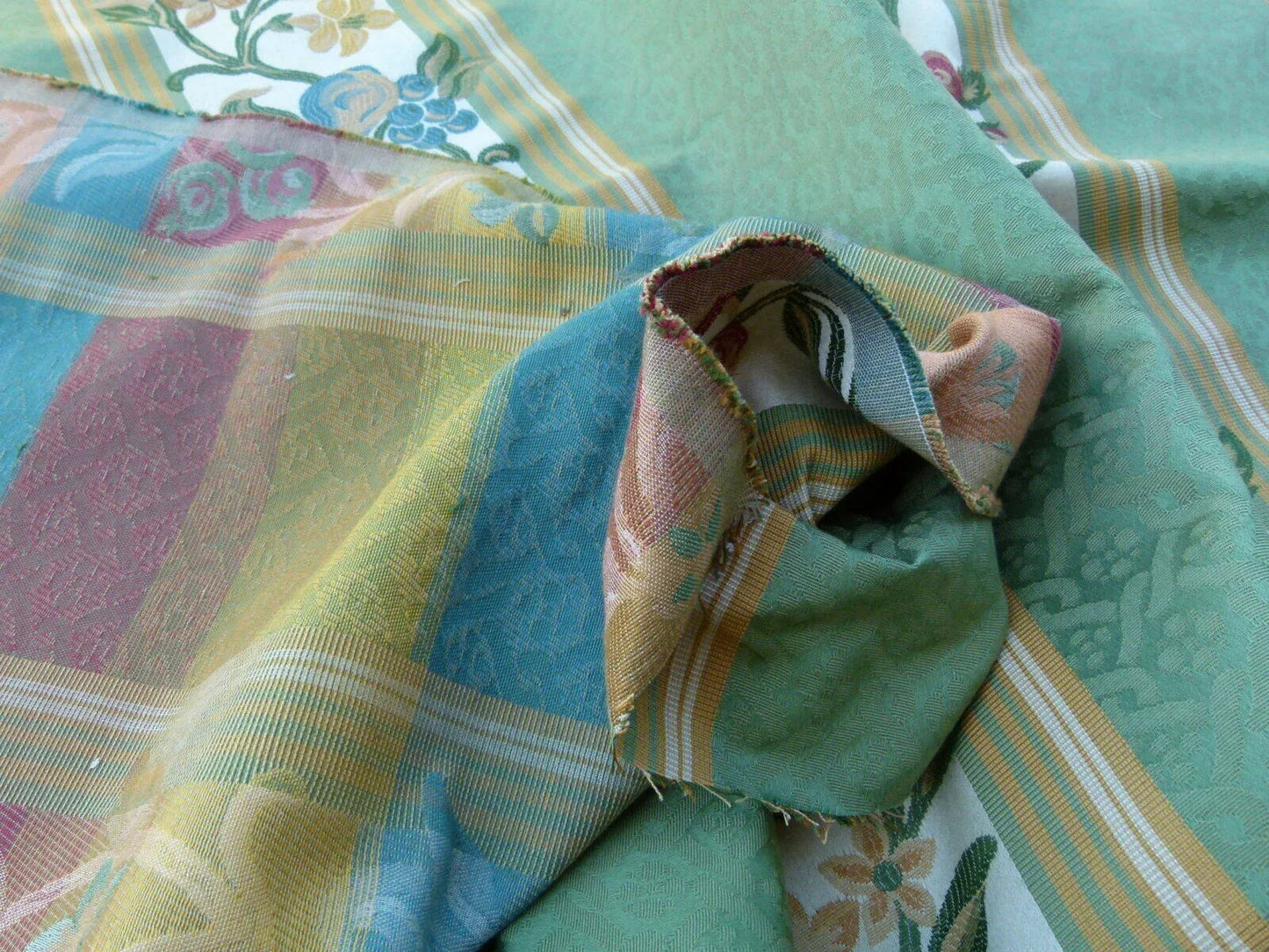 Scalamandre Salerno Green Grey Watkins Floral Pomegranate Pear Rose Stripe MSRP USD 152/Y