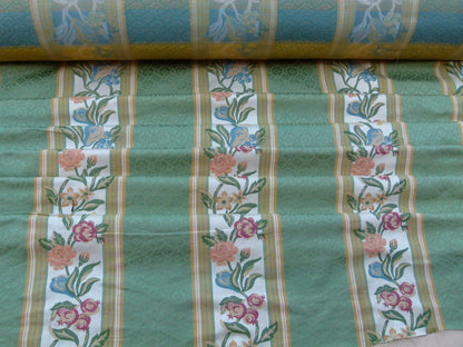 Scalamandre Salerno Green Grey Watkins Floral Pomegranate Pear Rose Stripe MSRP USD 152/Y