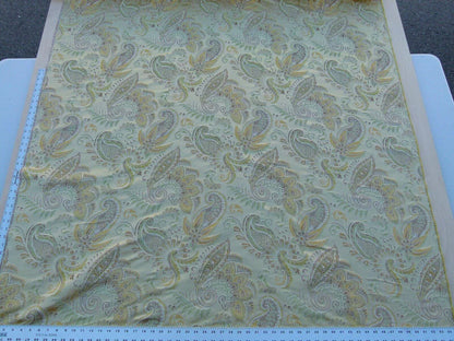 Scalamandre Douglas Fonthill Fern Gold Green Copper 100% Silk Paisley Old World Weavers MSRP USD 336/Y