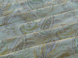 Scalamandre Douglas Fonthill Fern Gold Green Copper 100% Silk Paisley Old World Weavers MSRP USD 336/Y