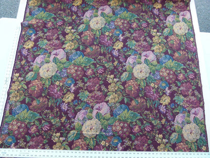 Scalamandre Veronica Wine Red Rembrandt Rose Carnation Bouquet Red Green Pink Blue Old World Weavers Traditional Flower Tapestry MSRP USD 188