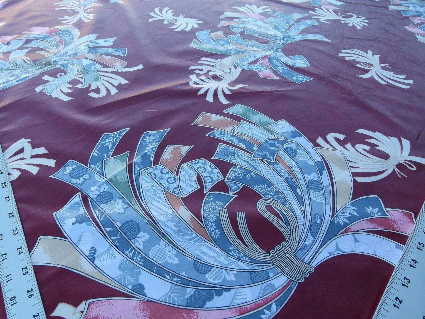 Scalamandre Museum Quality! Noshi Grey Watkinds Imari Red Japanese Kimono Inpsired Chintz Old World Weavers MSRP USD 168