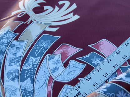 Scalamandre Museum Quality! Noshi Grey Watkinds Imari Red Japanese Kimono Inpsired Chintz Old World Weavers MSRP USD 168