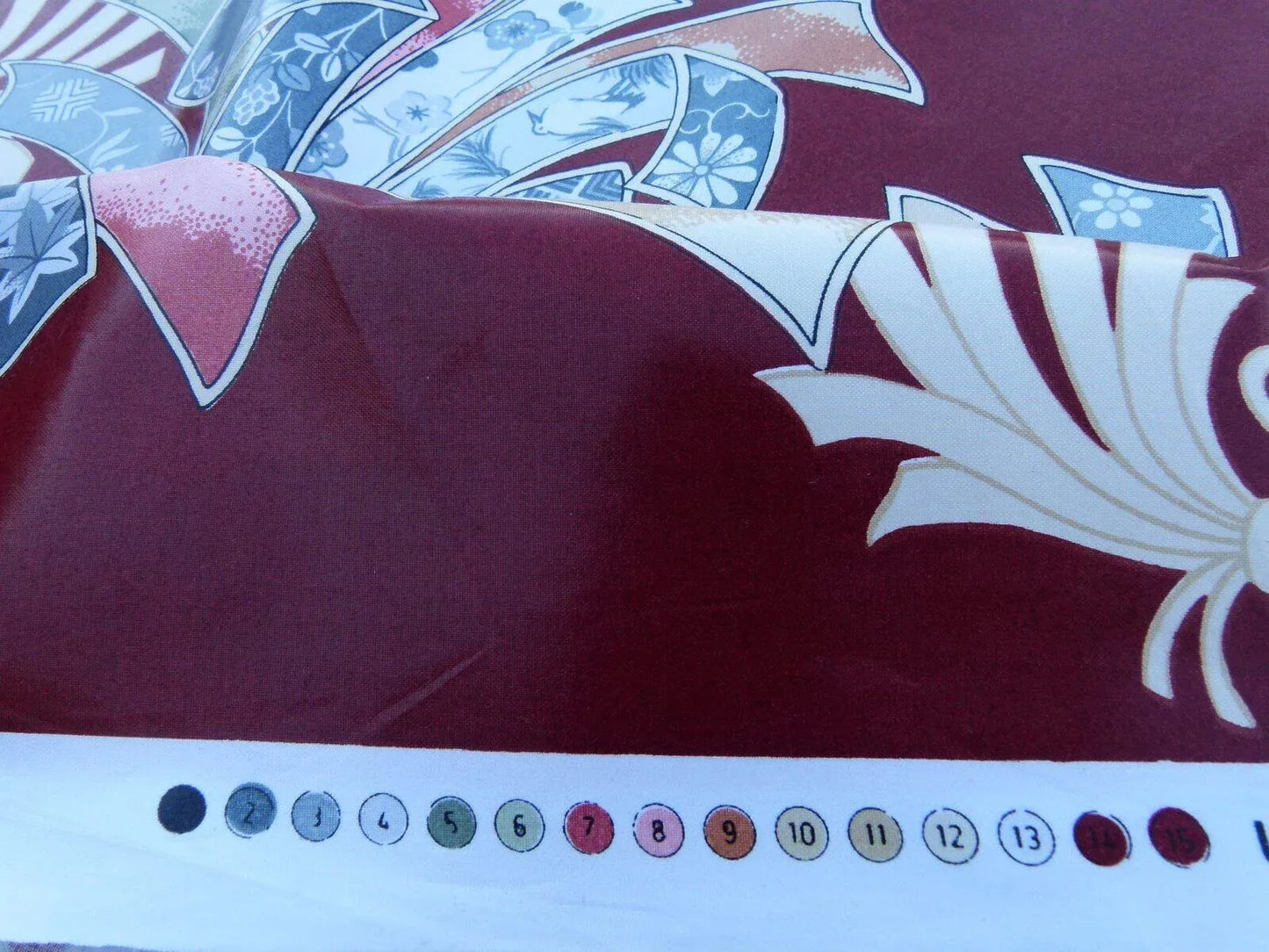 Scalamandre Museum Quality! Noshi Grey Watkinds Imari Red Japanese Kimono Inpsired Chintz Old World Weavers MSRP USD 168