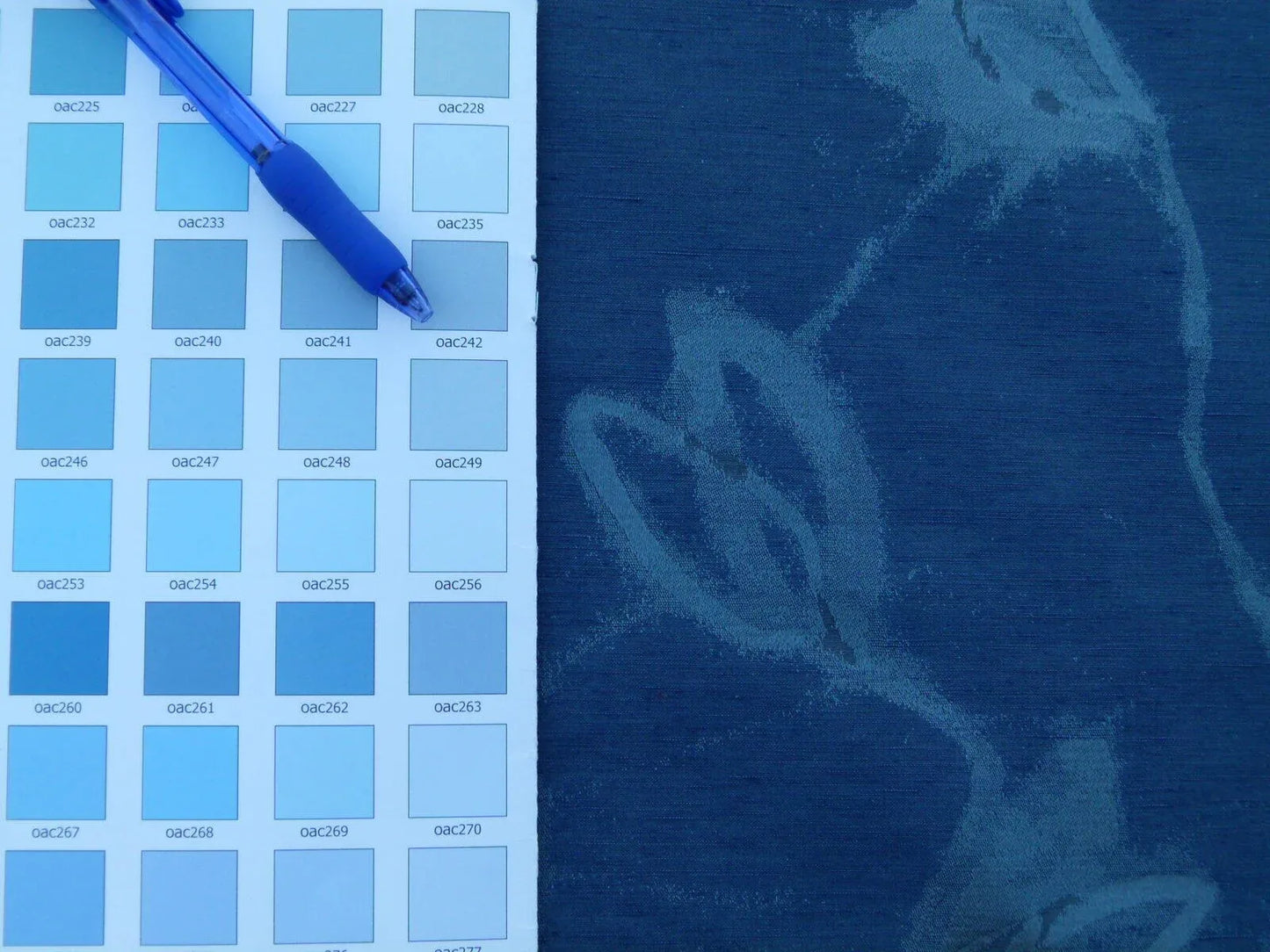 By Yard Scalamandre Gw Maharajah Midnight Blue Silk Linen Damask Reversible MSRP USD 348/Y