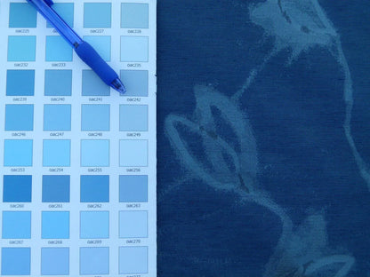 By Yard Scalamandre Gw Maharajah Midnight Blue Silk Linen Damask Reversible MSRP USD 348/Y