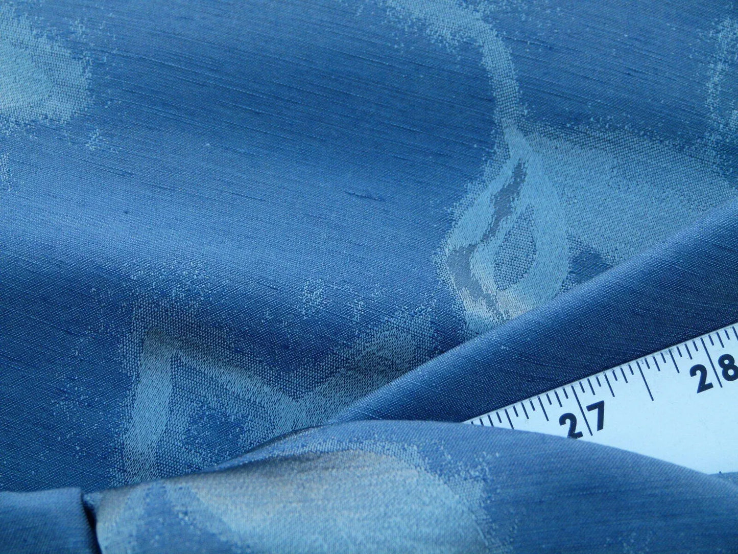 By Yard Scalamandre Gw Maharajah Midnight Blue Silk Linen Damask Reversible MSRP USD 348/Y