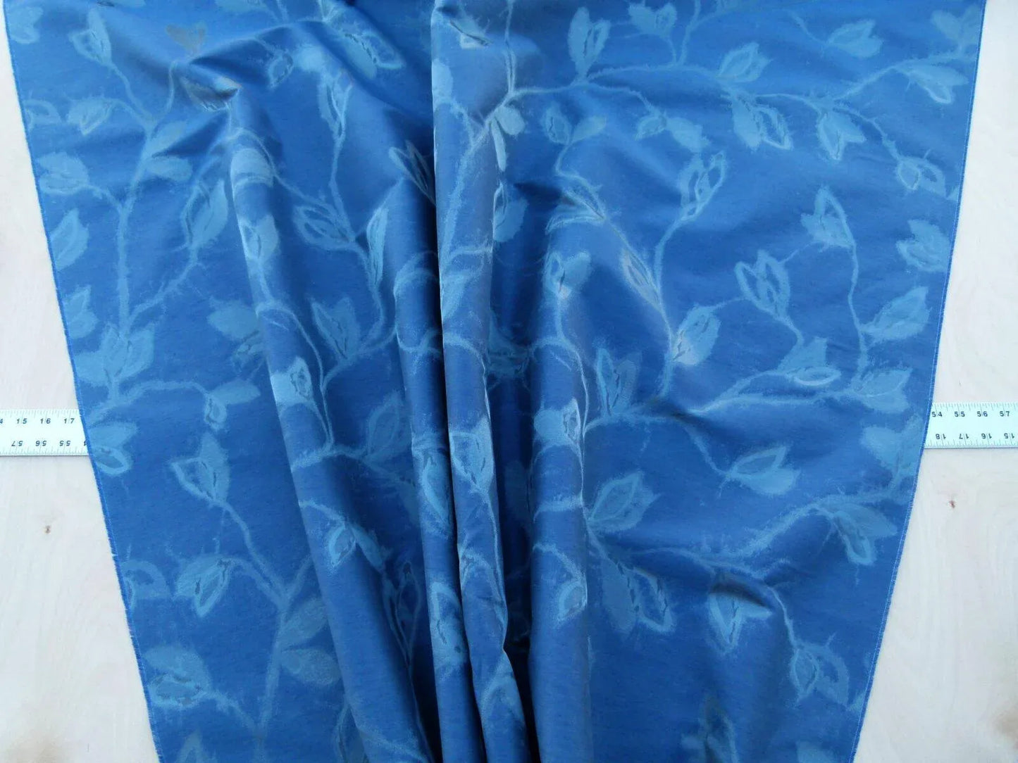 By Yard Scalamandre Gw Maharajah Midnight Blue Silk Linen Damask Reversible MSRP USD 348/Y