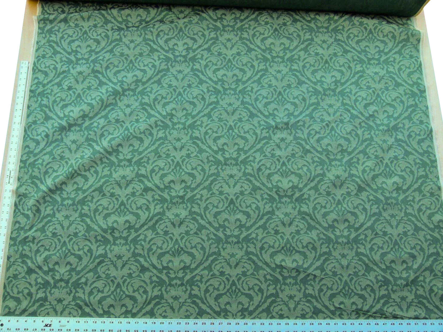 Scalamandre Mazarino Damask Giada Green Jade Cotton Fonthill MSRP USD 132 Heavy Fonthill