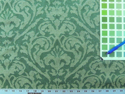 Scalamandre Mazarino Damask Giada Green Jade Cotton Fonthill MSRP USD 132 Heavy Fonthill