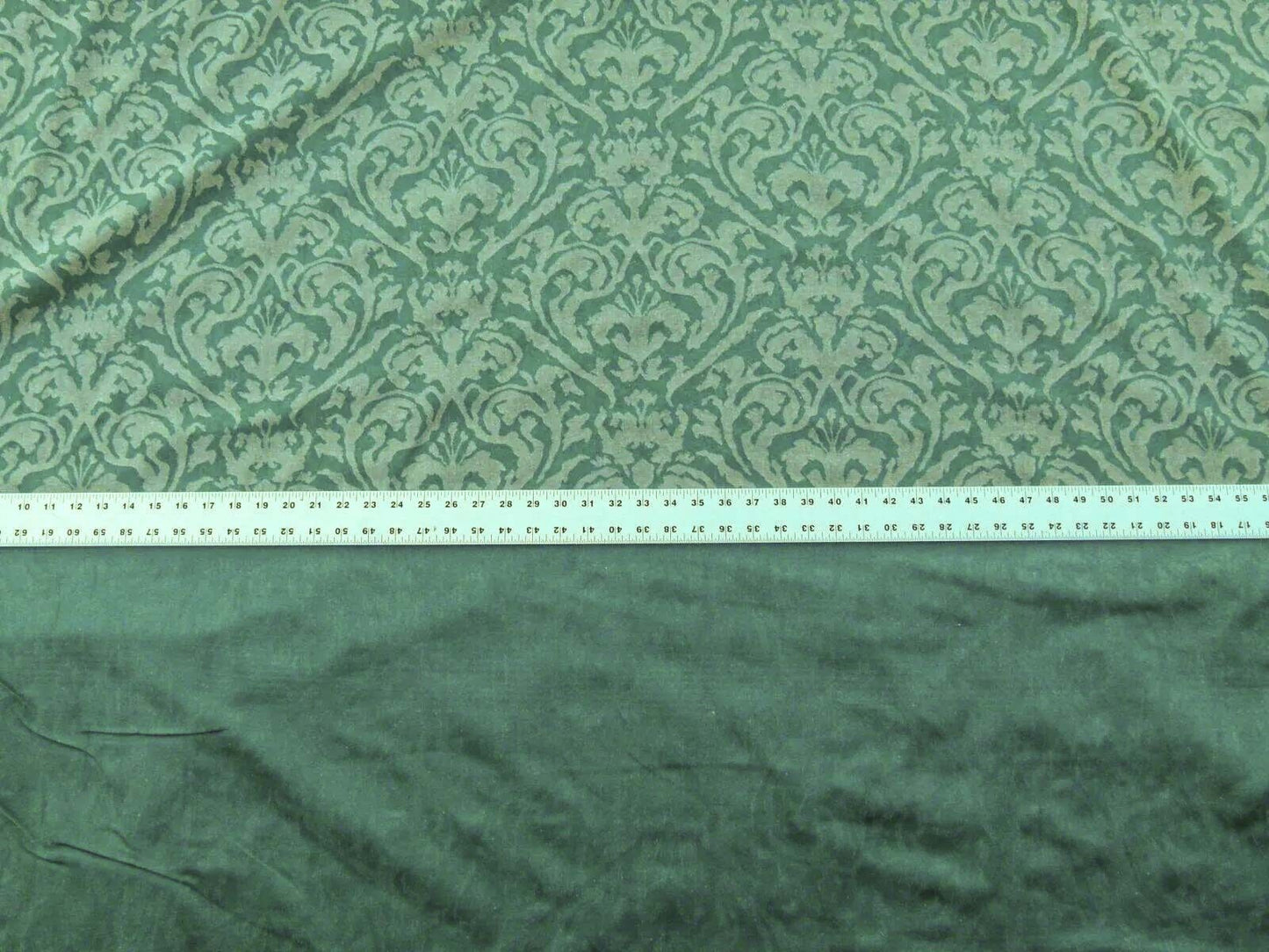 Scalamandre Mazarino Damask Giada Green Jade Cotton Fonthill MSRP USD 132 Heavy Fonthill