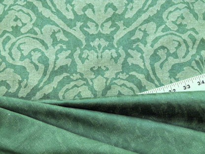 Scalamandre Mazarino Damask Giada Green Jade Cotton Fonthill MSRP USD 132 Heavy Fonthill