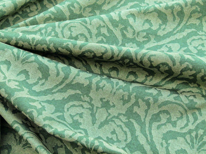 Scalamandre Mazarino Damask Giada Green Jade Cotton Fonthill MSRP USD 132 Heavy Fonthill