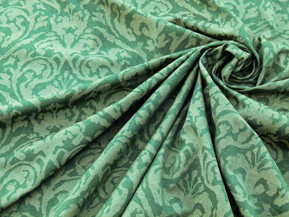 Scalamandre Mazarino Damask Giada Green Jade Cotton Fonthill MSRP USD 132 Heavy Fonthill