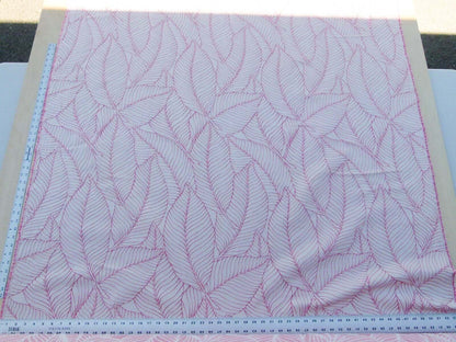 Scalamandre Sagamore Hill Coral Pink Silk Lampas Tropical Foliage Old World Weavers MSRP USD 492/Y