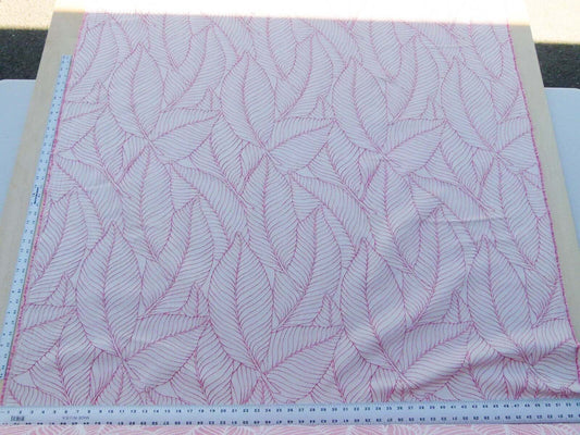 Scalamandre Sagamore Hill Coral Pink Silk Lampas Tropical Foliage Old World Weavers MSRP USD 492/Y