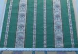 By Yd Scalamandre Fonthill Josephine  Multi/green White Cotton Floral Stripe Neoclassical MSRP USD 204/Y