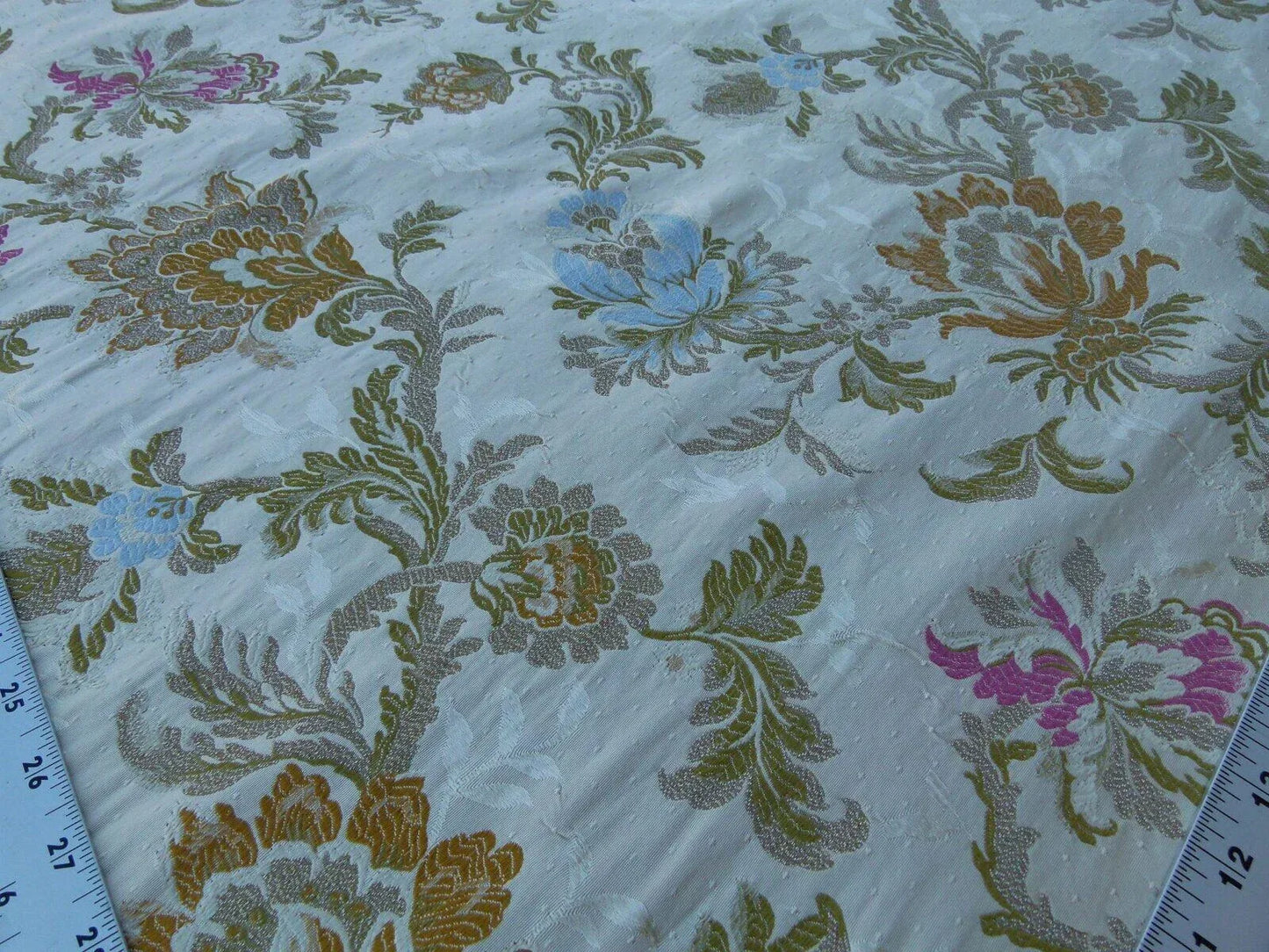 By Yd Scalamandre Old World Weavers Allegra Lampas II Candlelight Silk Oww Heavy MSRP USD 796/Y!