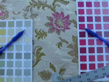 By Yd Scalamandre Old World Weavers Allegra Lampas II Candlelight Silk Oww Heavy MSRP USD 796/Y!