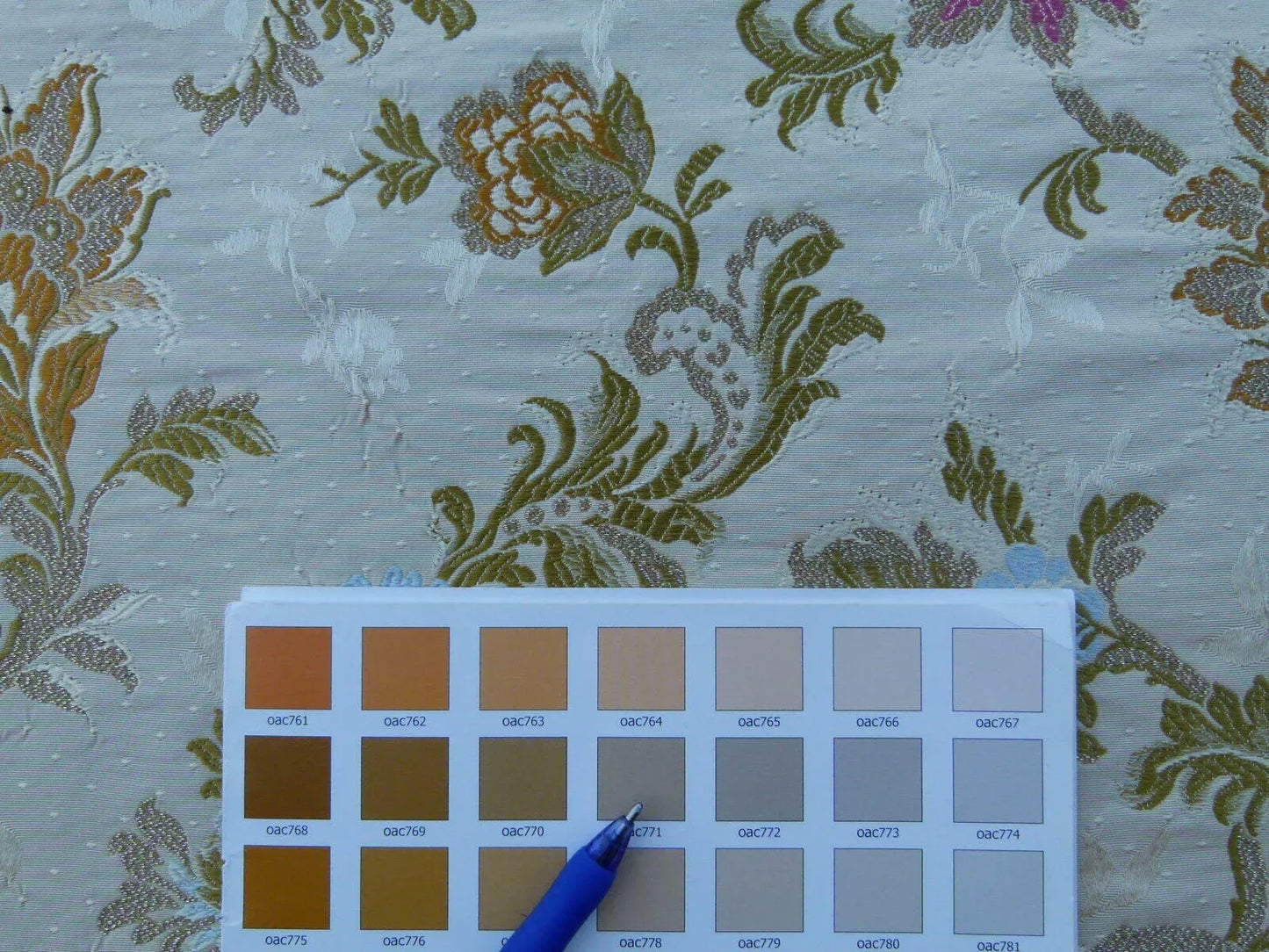 By Yd Scalamandre Old World Weavers Allegra Lampas II Candlelight Silk Oww Heavy MSRP USD 796/Y!