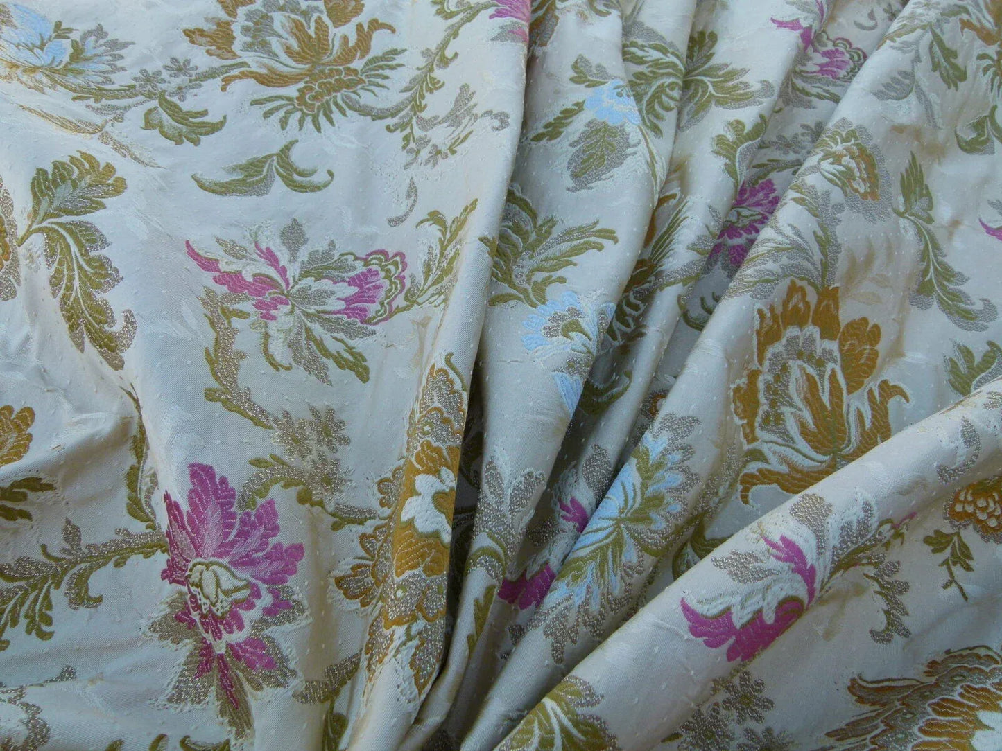 By Yd Scalamandre Old World Weavers Allegra Lampas II Candlelight Silk Oww Heavy MSRP USD 796/Y!