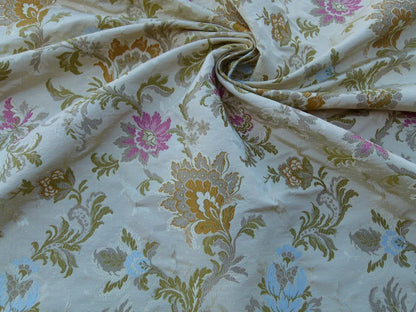 By Yd Scalamandre Old World Weavers Allegra Lampas II Candlelight Silk Oww Heavy MSRP USD 796/Y!