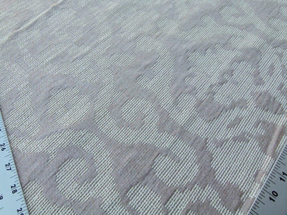 By Yard Scalamandre Old World Weavers Monte Solaro Mocha Beige Brown Tint of Pink Cotton Jacquard  Reversible MSRP USD 172/Y