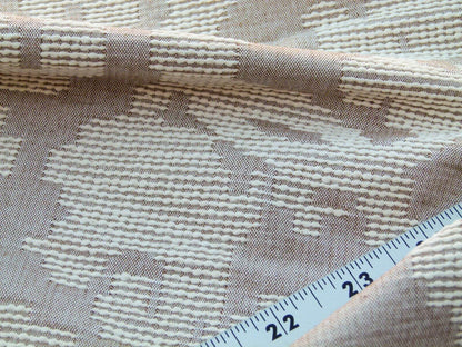By Yard Scalamandre Old World Weavers Monte Solaro Mocha Beige Brown Tint of Pink Cotton Jacquard  Reversible MSRP USD 172/Y