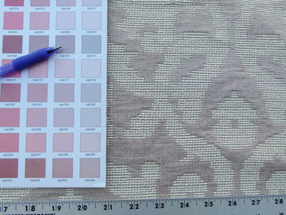 By Yard Scalamandre Old World Weavers Monte Solaro Mocha Beige Brown Tint of Pink Cotton Jacquard  Reversible MSRP USD 172/Y