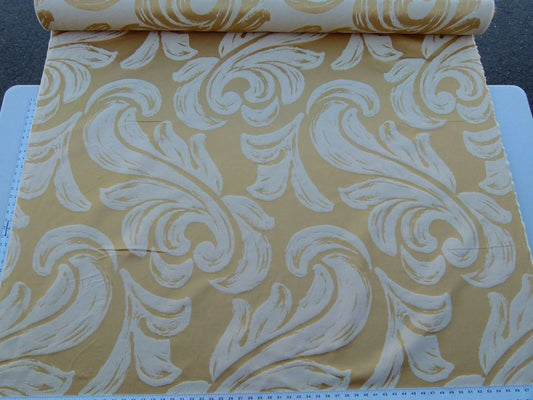 By Yd Scalamandre Duquette Fh Gold Old World Weavers Silk Damask Swirl MSRP USD 284/Y