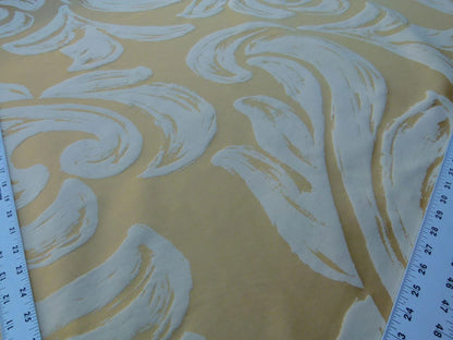 By Yd Scalamandre Duquette Fh Gold Old World Weavers Silk Damask Swirl MSRP USD 284/Y