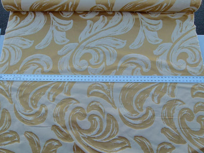 By Yd Scalamandre Duquette Fh Gold Old World Weavers Silk Damask Swirl MSRP USD 284/Y