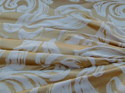 By Yd Scalamandre Duquette Fh Gold Old World Weavers Silk Damask Swirl MSRP USD 284/Y