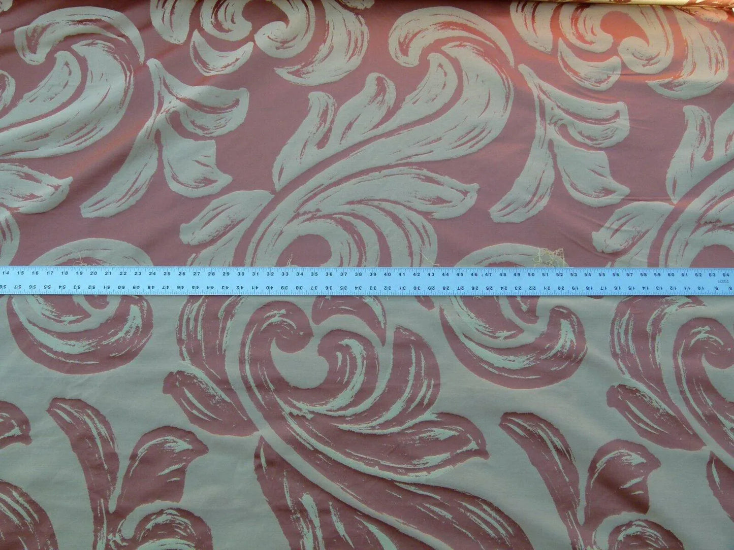 By Yd Scalamandre Duquette Fonthill Peach Blossom Old World Weavers Silk Damask Swirl MSRP USD 284/Y