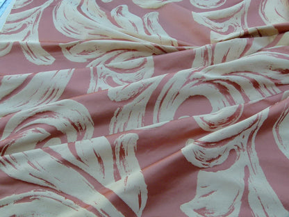 By Yd Scalamandre Duquette Fonthill Peach Blossom Old World Weavers Silk Damask Swirl MSRP USD 284/Y