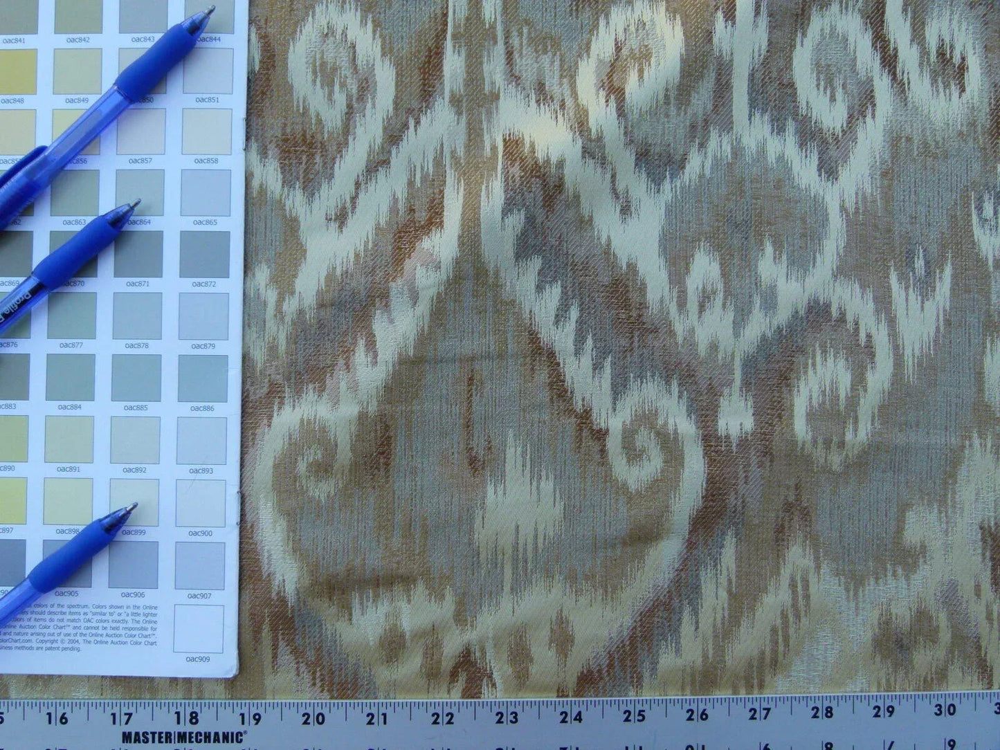 By Yd Scalamandre Kalasin Wheat Gold Old World Weavers Silk Ikat MSRP USD 624/Y