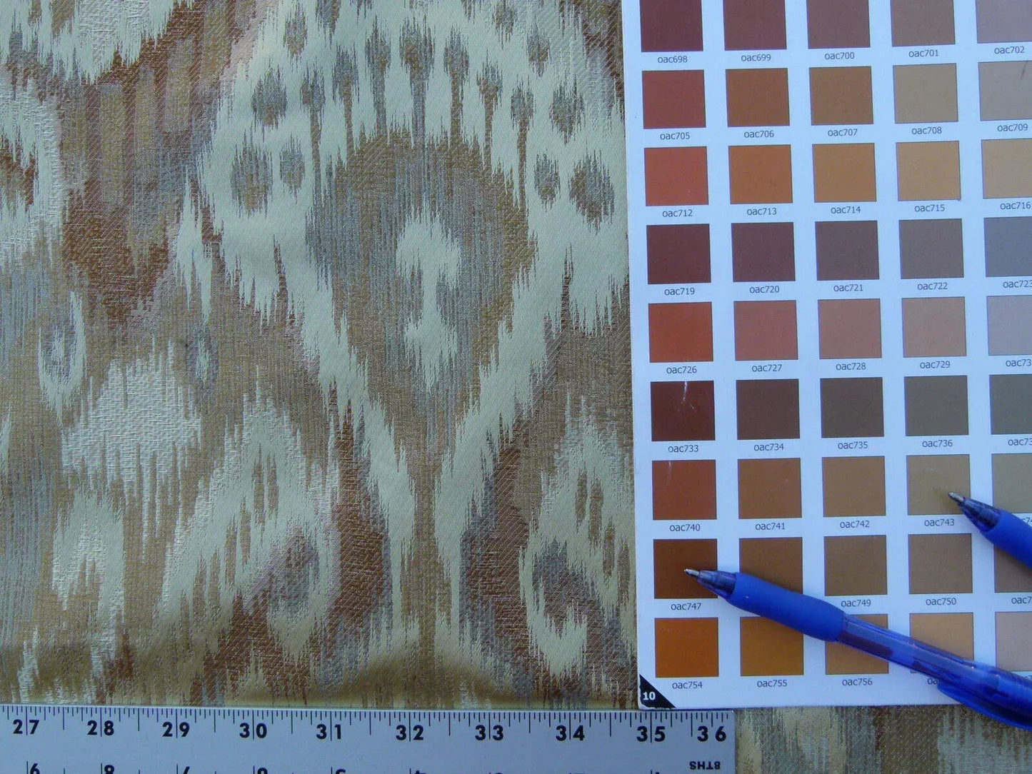 By Yd Scalamandre Kalasin Wheat Gold Old World Weavers Silk Ikat MSRP USD 624/Y