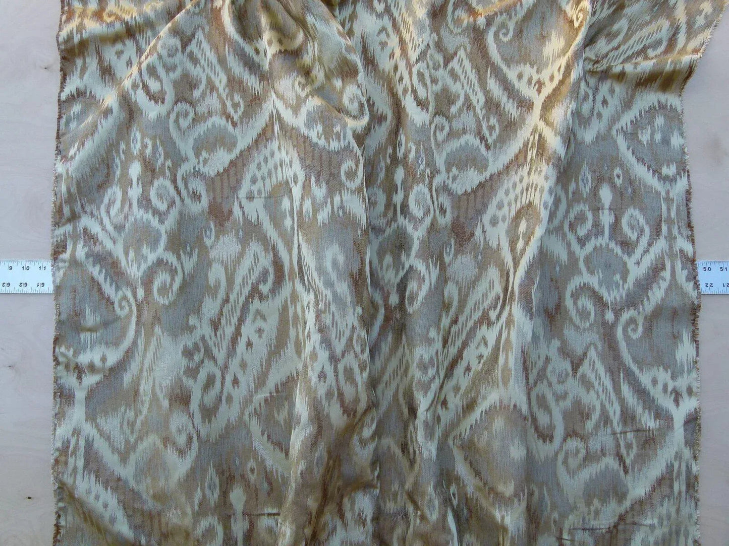 By Yd Scalamandre Kalasin Wheat Gold Old World Weavers Silk Ikat MSRP USD 624/Y