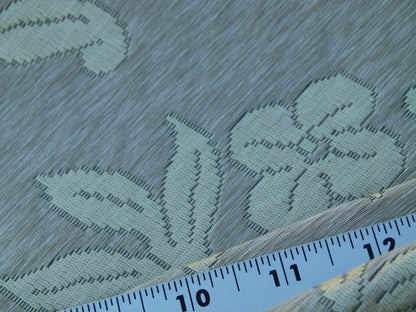 Scalamandre Old World Weavers Romantic Sapporo Cream Fennel Green  Gold Silk Linen Lampas MSRP USD 516/y Superb Weight! Vine